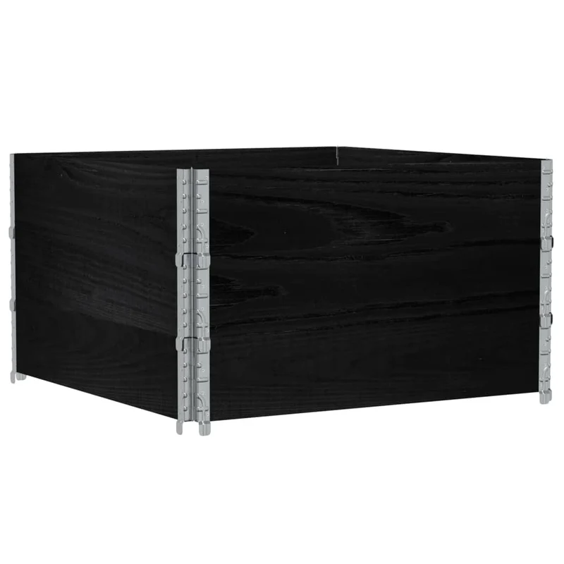 Jardinière bac lit surélevé plantes fleurs terrasse jardin 100 x 100 cm bois massif de pin noir 02_0037247
