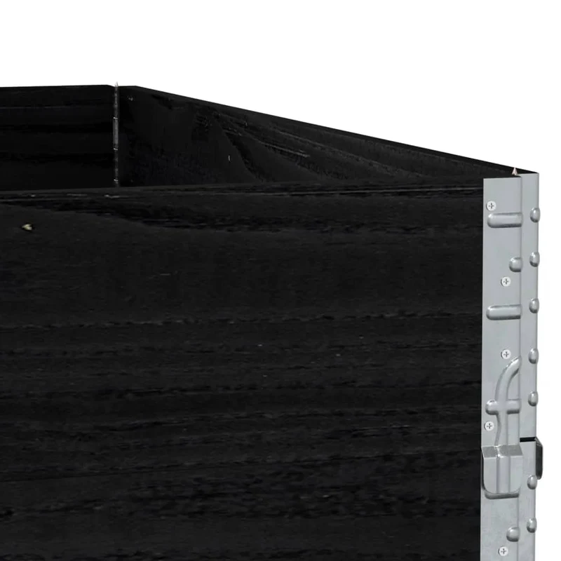 Jardinière bac lit surélevé plantes fleurs terrasse jardin 100 x 100 cm bois massif de pin noir 02_0037247