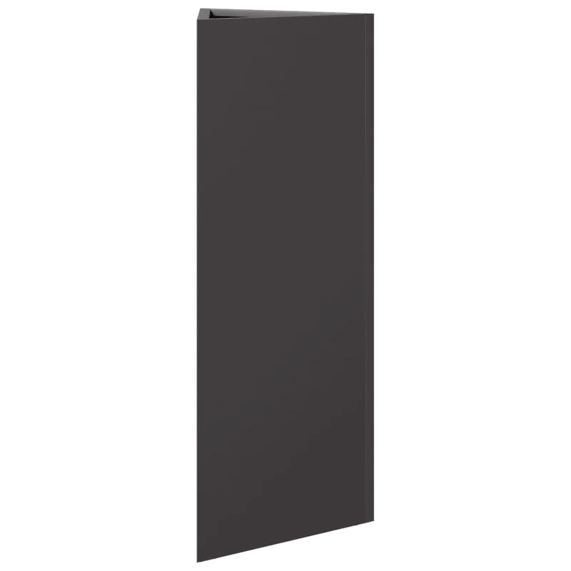 Jardinière bac lit surélevé plantes fleurs jardin terrasses lot de 2 triangulaire 30 x 26 x 75 cm acier noir 02_0039094