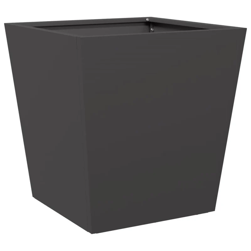 Jardinière bac lit surélevé plantes fleurs jardin terrasses lot de 2 40 x 40 x 40 cm acier noir 02_0038952