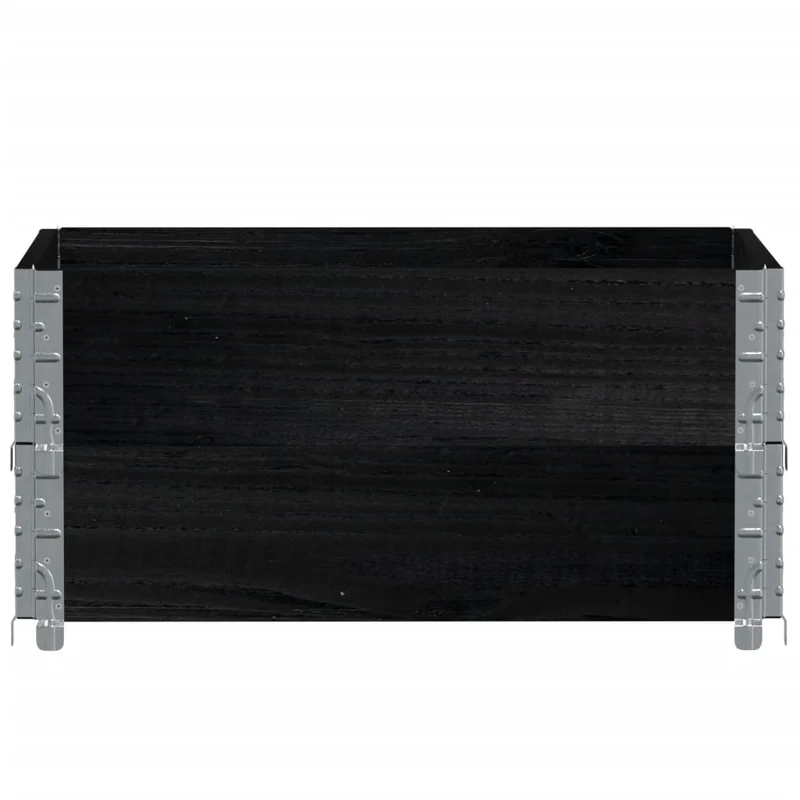 Jardinière bac lit surélevé plantes fleurs terrasse jardin 80 x 60 cm bois massif de pin noir 02_0037884