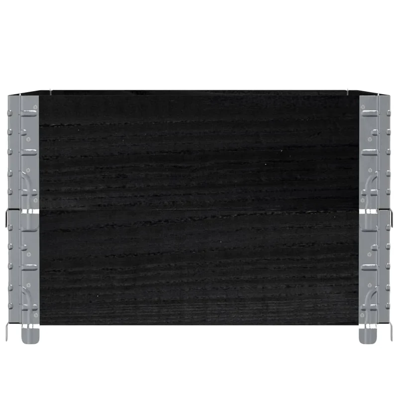 Jardinière bac lit surélevé plantes fleurs terrasse jardin 80 x 60 cm bois massif de pin noir 02_0037884