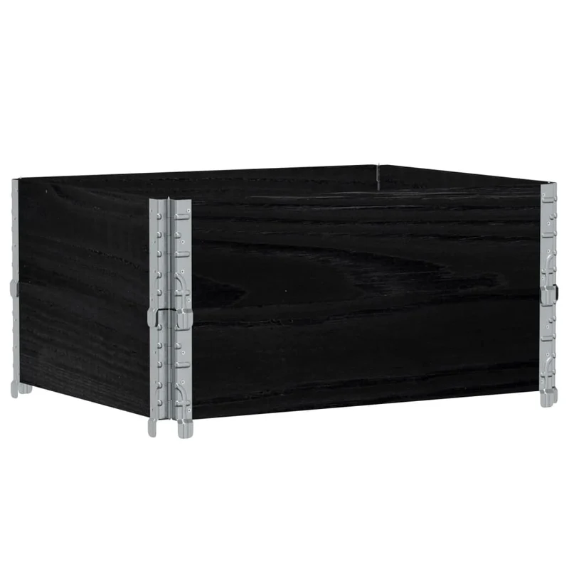 Jardinière bac lit surélevé plantes fleurs terrasse jardin 80 x 60 cm bois massif de pin noir 02_0037884