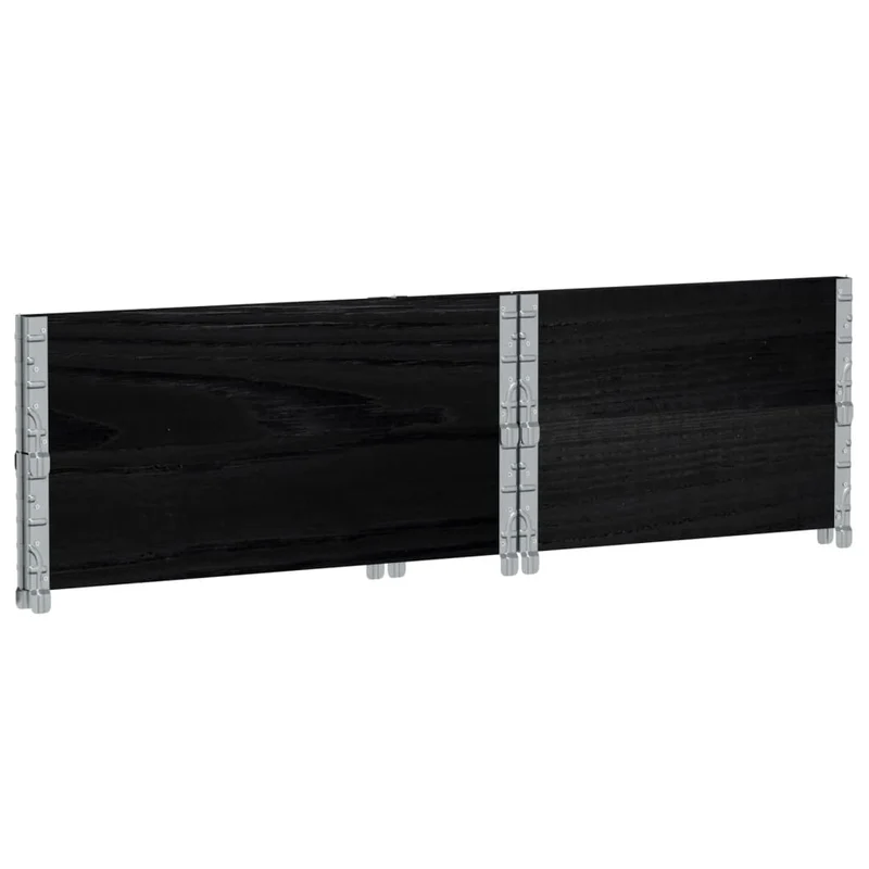 Jardinière bac lit surélevé plantes fleurs terrasse jardin 80 x 60 cm bois massif de pin noir 02_0037884