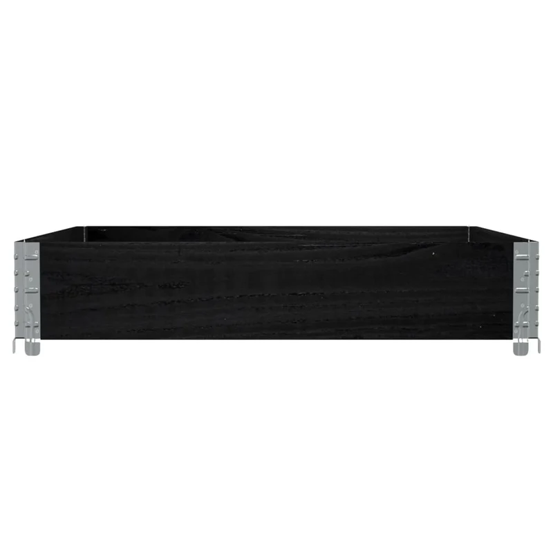 Jardinière bac lit surélevé plantes fleurs terrasse jardin 100 x 100 cm bois massif de pin noir 02_0037246