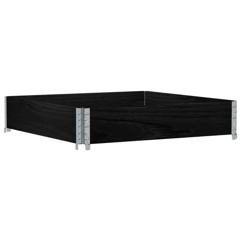 Jardinière bac lit surélevé plantes fleurs terrasse jardin 100 x 100 cm bois massif de pin noir 02_0037246