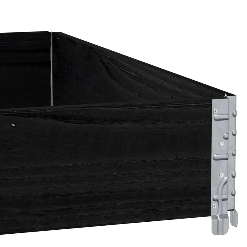 Jardinière bac lit surélevé plantes fleurs terrasse jardin 100 x 100 cm bois massif de pin noir 02_0037246
