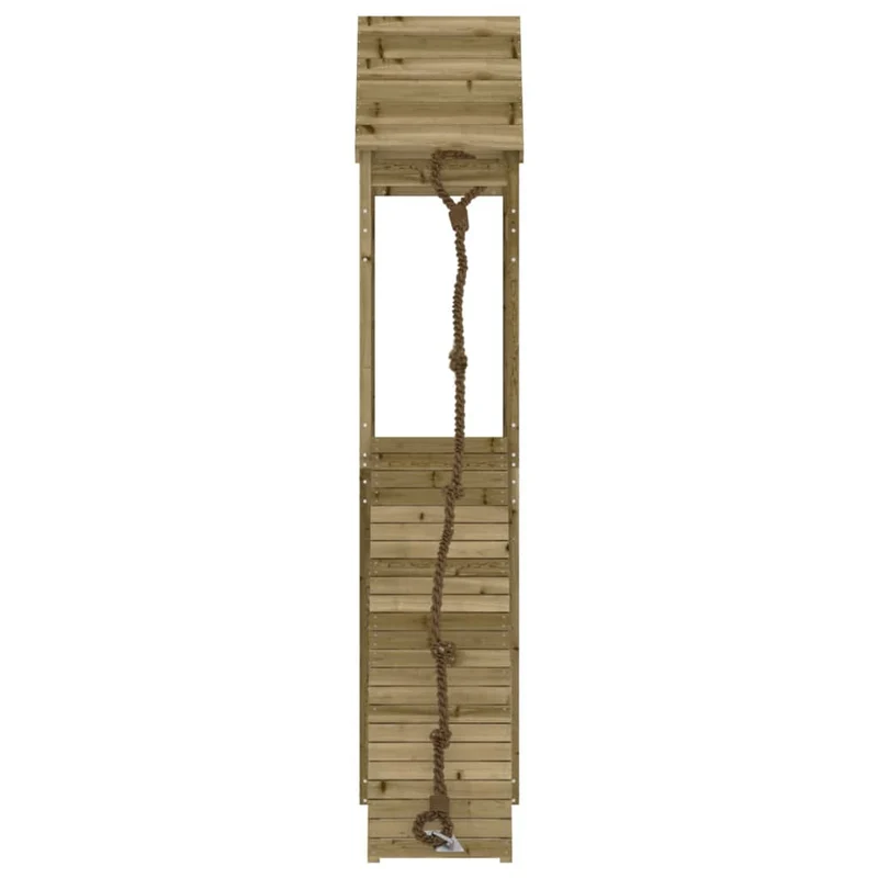 Maisonnette de jeu avec mur d'escalade 55 x 175 x 264 cm bois de pin imprégné 02_0004853
