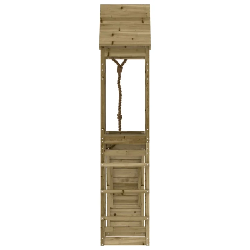 Maisonnette de jeu avec mur d'escalade 55 x 175 x 264 cm bois de pin imprégné 02_0004853