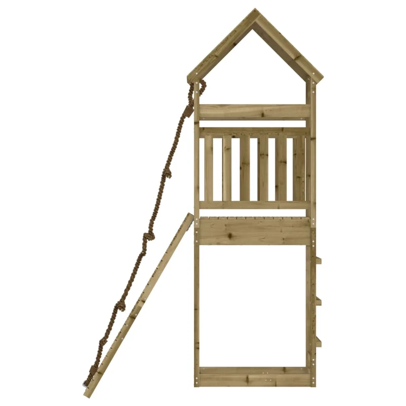 Maisonnette de jeu avec mur d'escalade 55 x 175 x 264 cm bois de pin imprégné 02_0004853