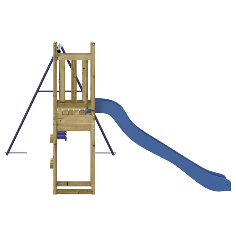 Aire de jeux d'extérieur balançoires toboggan portiques robuste jeux jardin 308 x 321 x 169 cm bois de pin imprégné 02_0004736