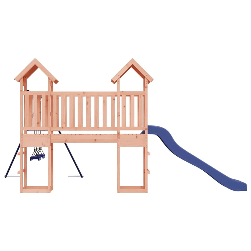 Aire de jeux d'extérieur balançoires toboggan portiques robuste jeux jardin 308 x 461 x 207 cm bois massif de douglas 02_0004642