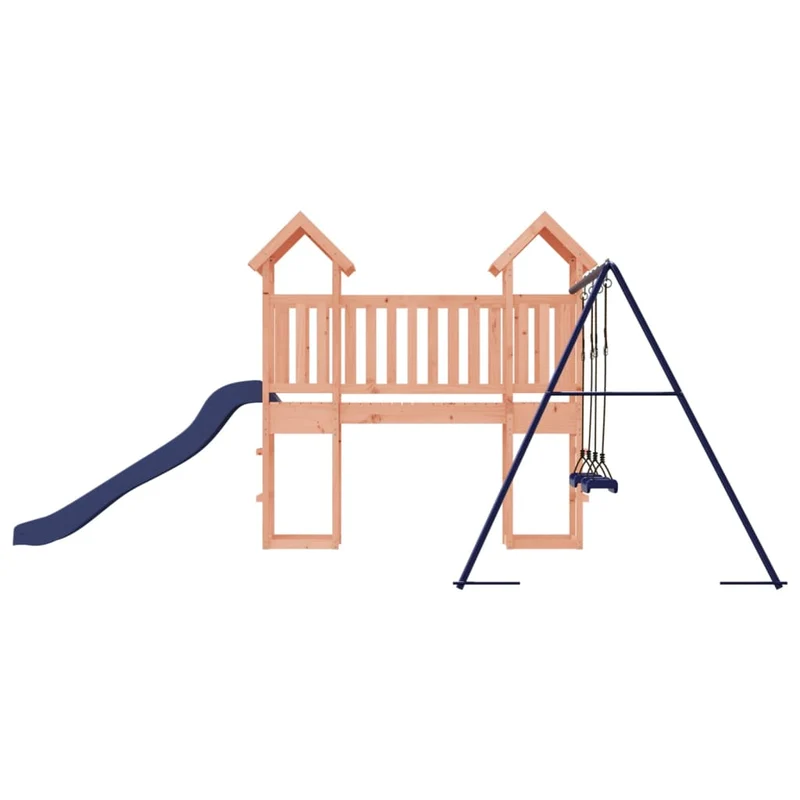 Aire de jeux d'extérieur balançoires toboggan portiques robuste jeux jardin 308 x 461 x 207 cm bois massif de douglas 02_0004642