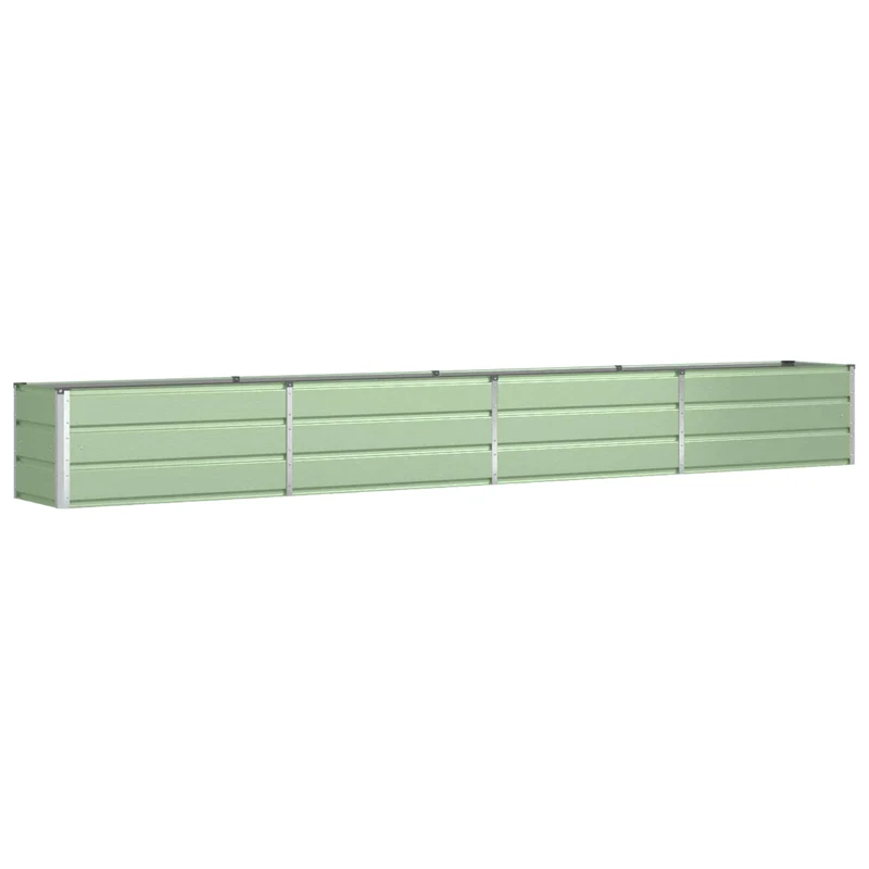 Jardinière design moderne extérieur 480 x 50 x 45 cm en acier galvanisé vert pastel 02_0059281