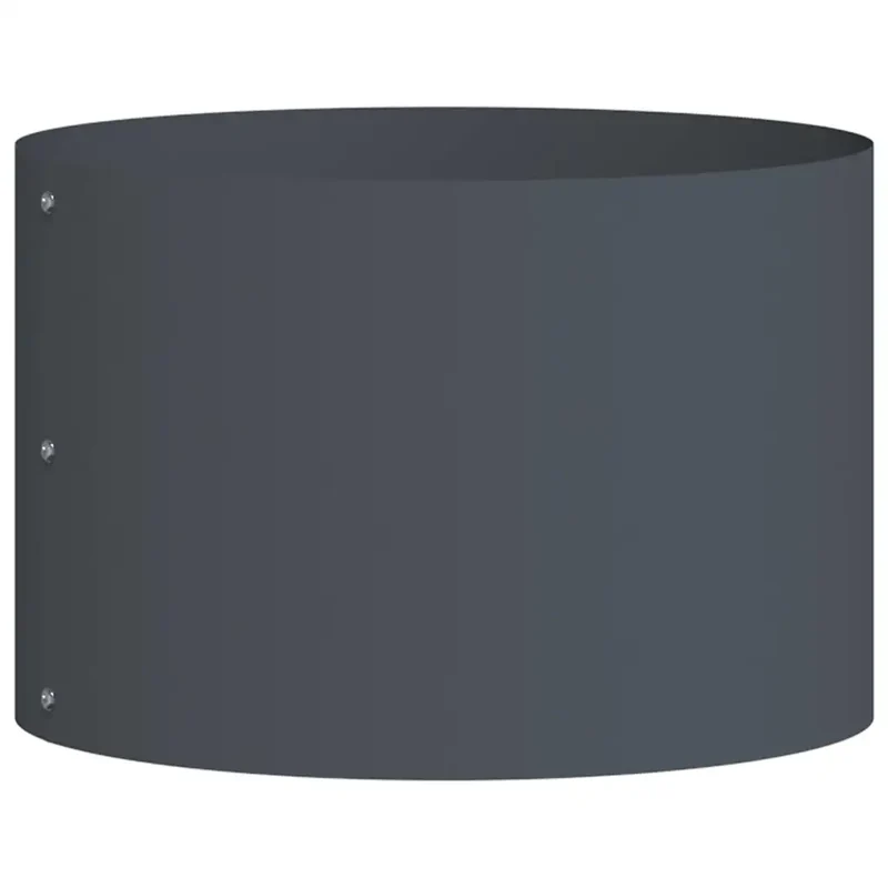 Anneau de jardinière rond moderne extérieur facile à monter 30 x 30 x 20 cm en acier anthracite 02_0052236