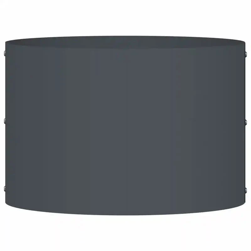 Anneau de jardinière rond moderne extérieur facile à monter 30 x 30 x 20 cm en acier anthracite 02_0052236