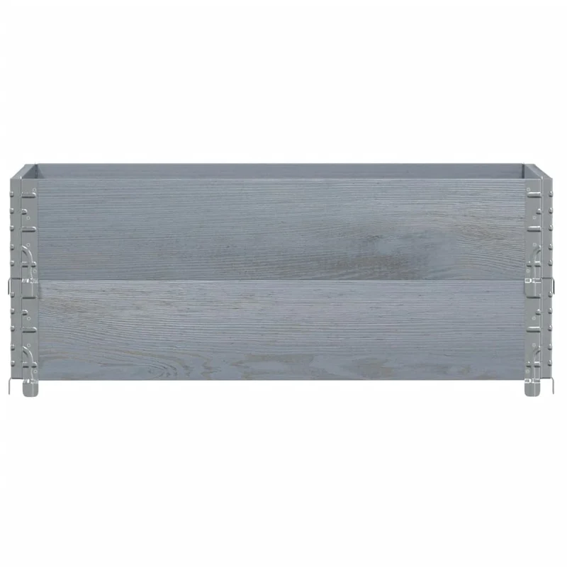 Jardinière bac lit surélevé plantes fleurs terrasse jardin 100 x 50 cm bois massif de pin gris 02_0037281
