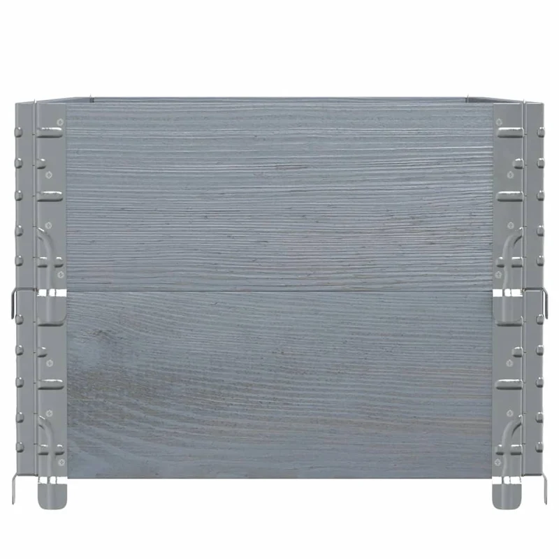 Jardinière bac lit surélevé plantes fleurs terrasse jardin 100 x 50 cm bois massif de pin gris 02_0037281