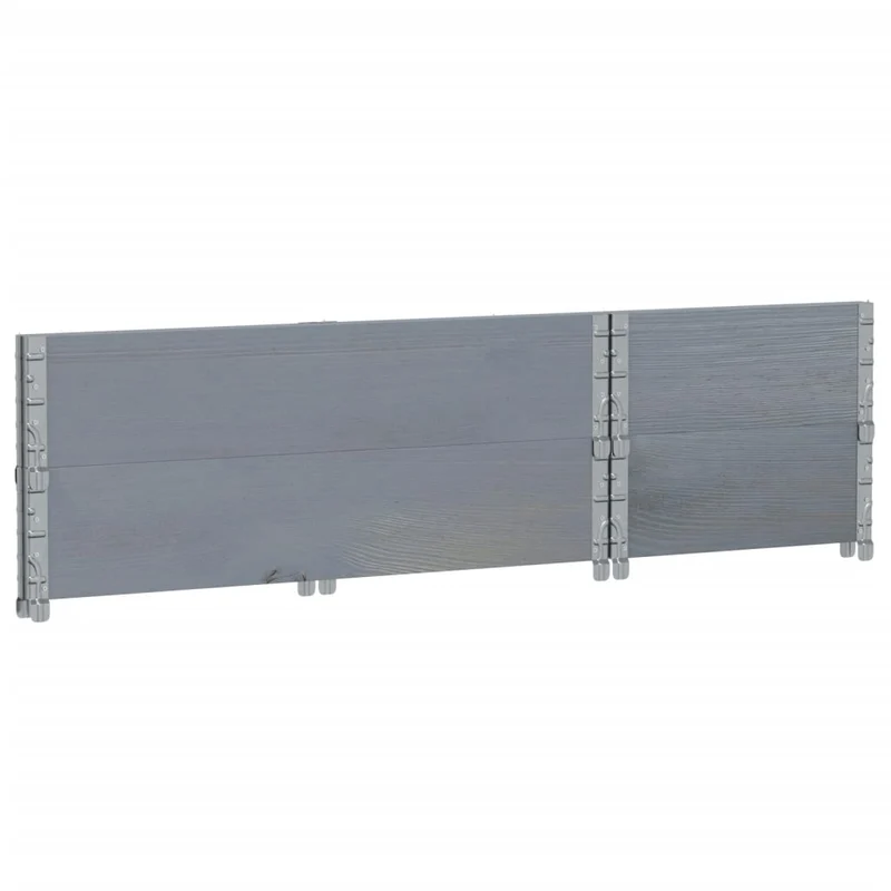 Jardinière bac lit surélevé plantes fleurs terrasse jardin 100 x 50 cm bois massif de pin gris 02_0037281