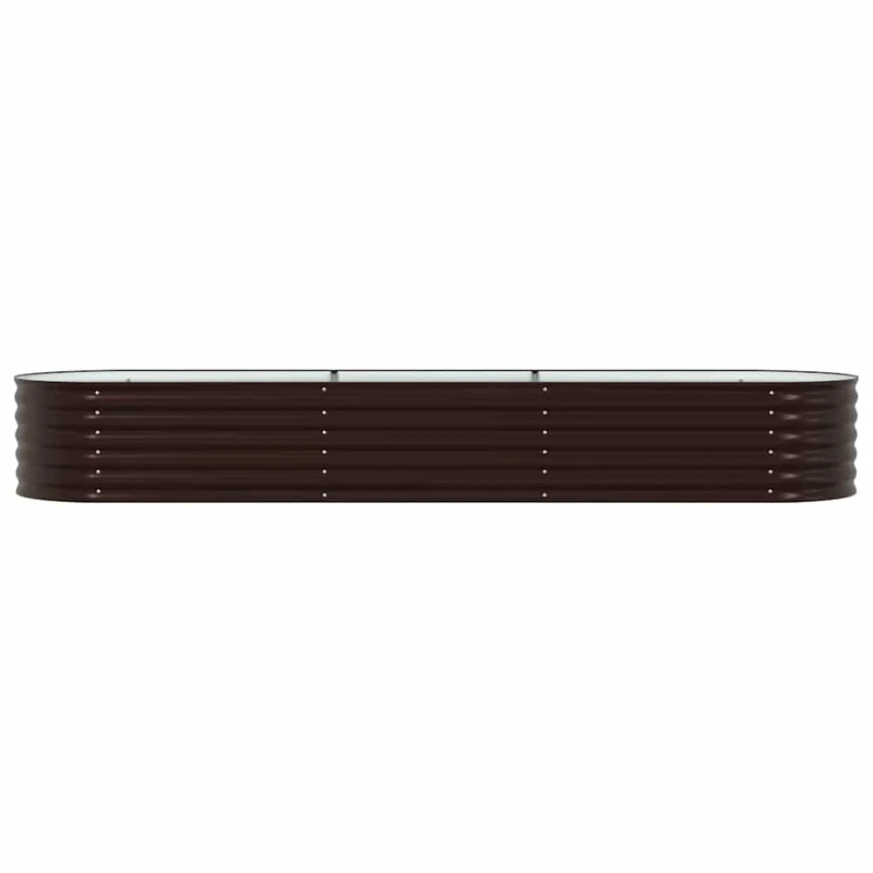 Jardin surélevé moderne minimaliste extérieur 320 x 80 x 44 cm en acier marron 02_0058918