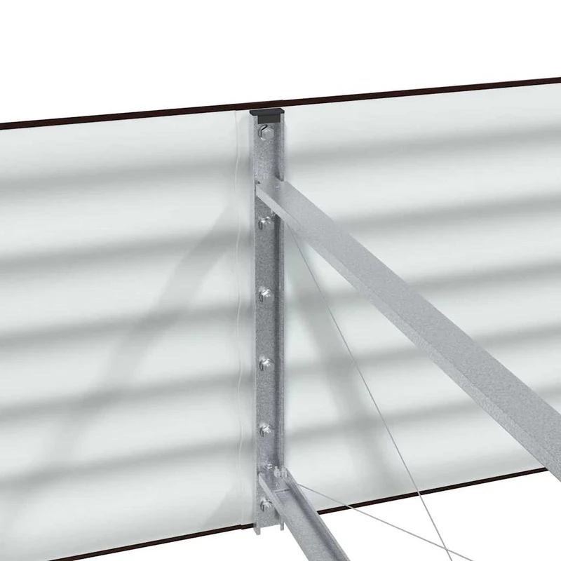 Jardin surélevé moderne minimaliste extérieur 320 x 80 x 44 cm en acier marron 02_0058918