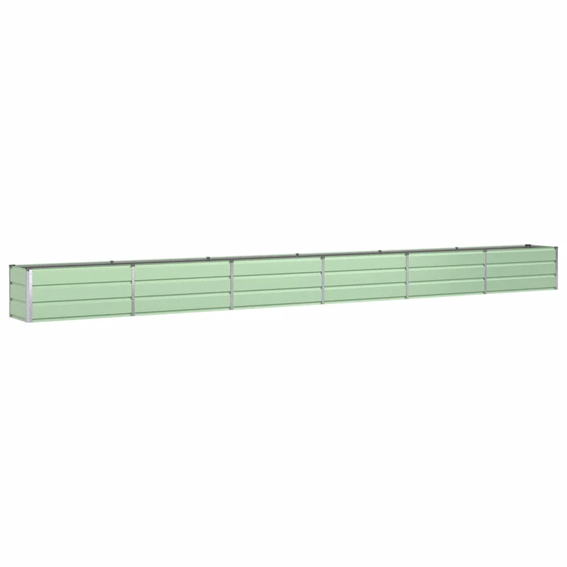 Jardinière vert pastel moderne extérieur 480 x 50 x 45 cm en acier galvanisé 02_0059284
