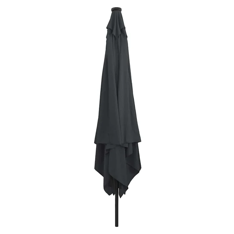 Parasol de jardin moderne pliable 295 x 295 x 245 cm ambiance cosy avec LED en polyester anthracite 02_0058805