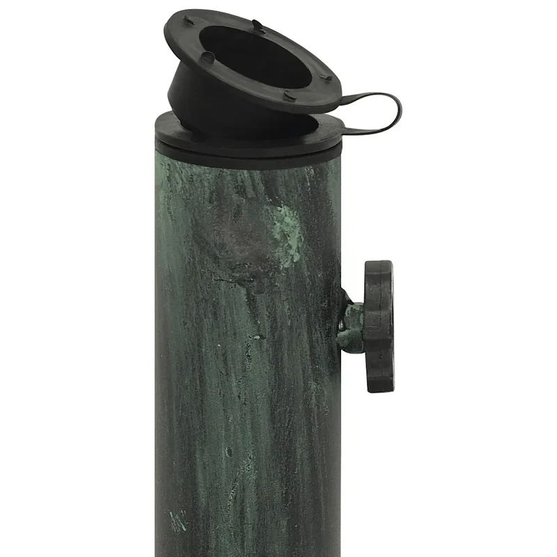 Socle de parasol robuste avec adaptateur extérieur 40 x 40 x 32 cm en fonte verte 02_0046551