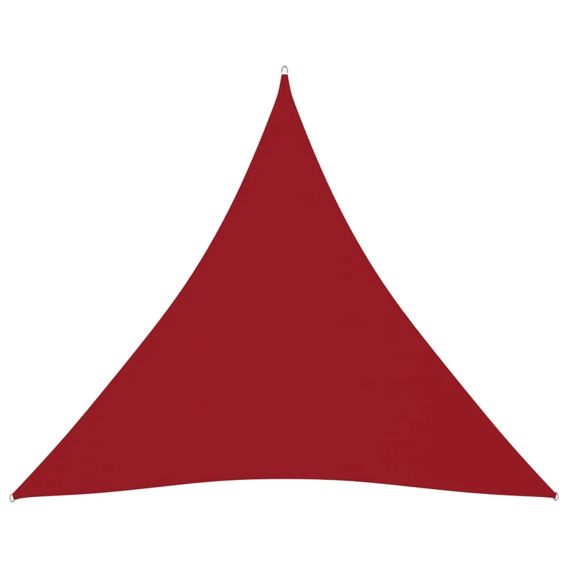 Voile toile d'ombrage parasol tissu oxford triangulaire 4,5 x 4,5 x 4,5 m rouge 02_0009860
