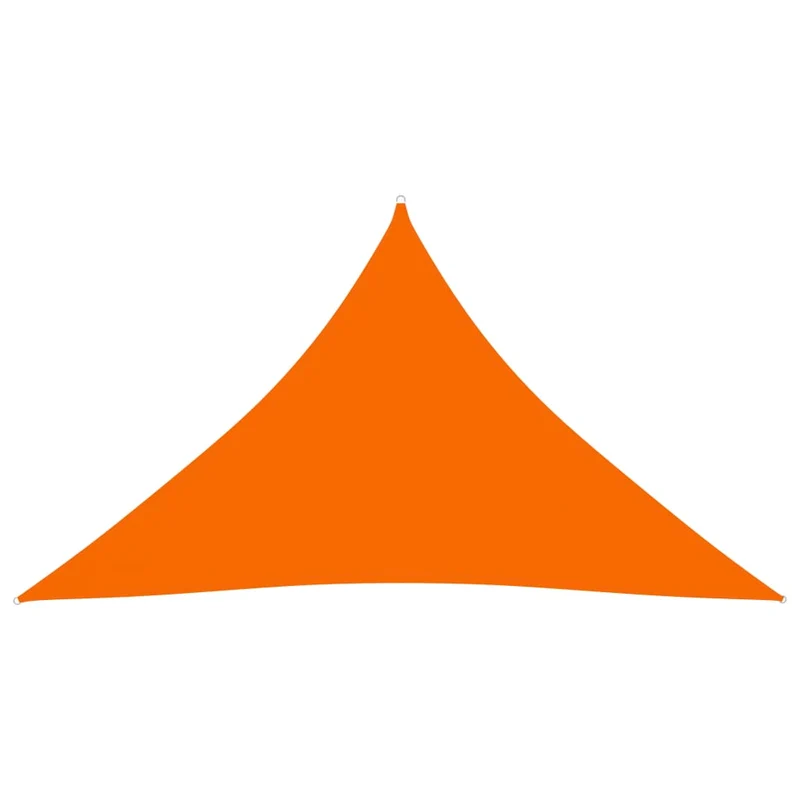 Voile toile d'ombrage parasol tissu oxford triangulaire 3,5 x 3,5 x 4,9 m orange 02_0009810