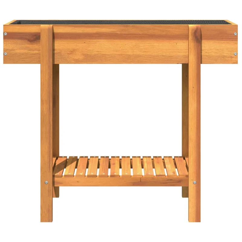 Jardinière bac lit surélevé plantes fleurs terrasse jardin de jardin 90 x 30 x 75 cm bois massif acacia marron 02_0039467