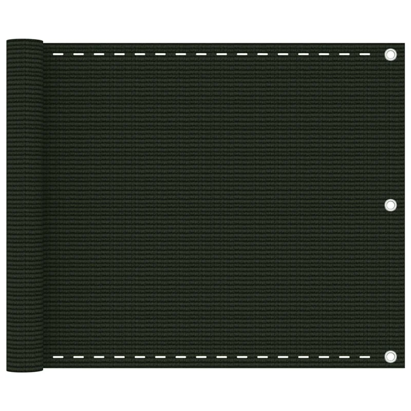 Écran de balcon brise pare vue protection confidentialité 75 x 400 cm PEHD vert foncé 02_0010439