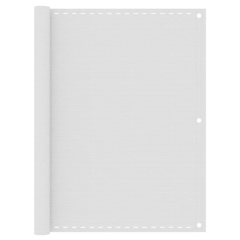 Écran de balcon brise pare vue protection confidentialité 120 x 600 cm PEHD blanc 02_0010046