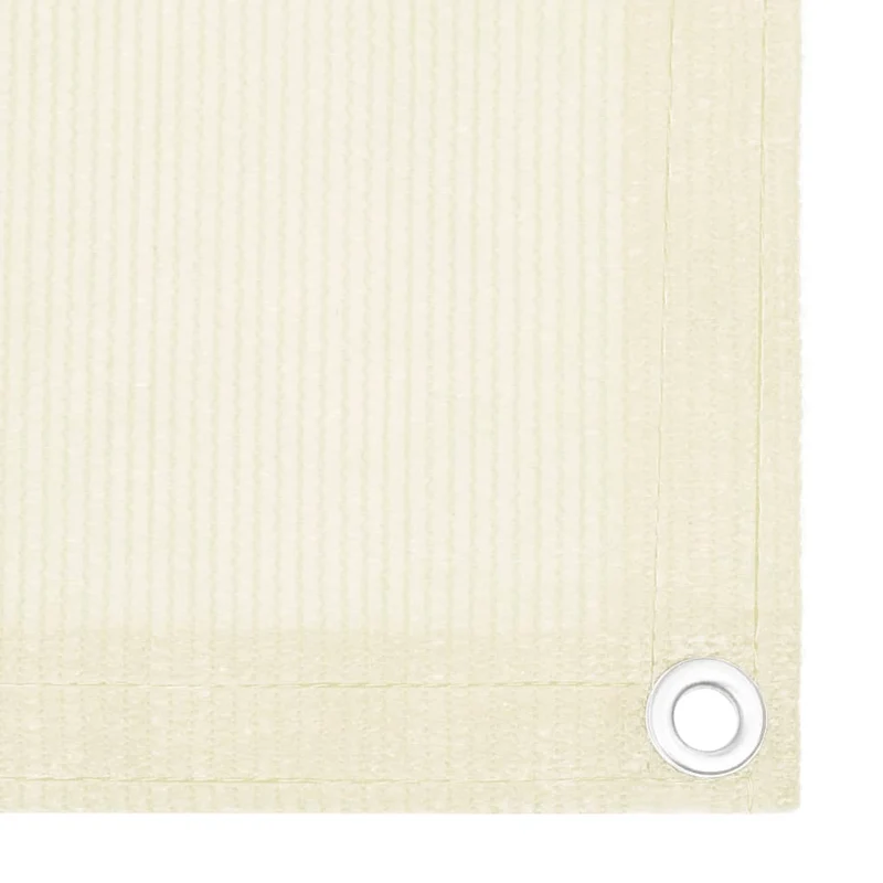 Écran de balcon brise pare vue protection confidentialité 75 x 600 cm PEHD crème 02_0010146