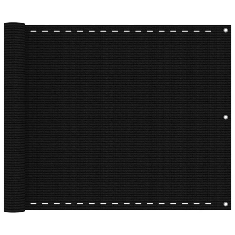 Écran de balcon brise pare vue protection confidentialité 75 x 300 cm PEHD noir 02_0010268