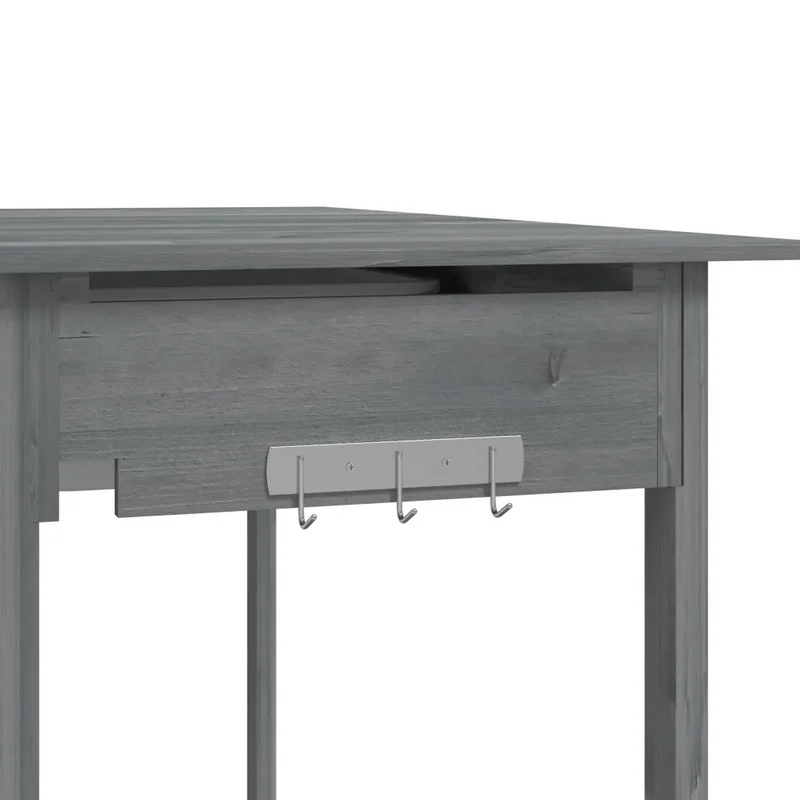 Table de rempotage avec évier en bois massif de sapin pour jardin 147,5 x 44 x 139,5 cm pratique moderne gris 02_0046209