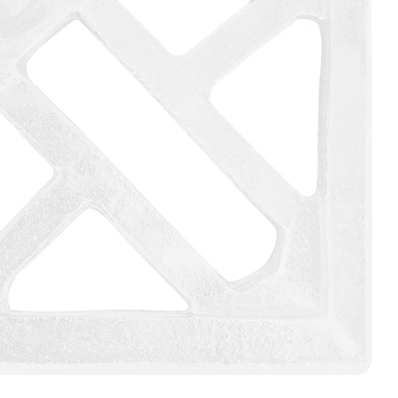 Socle de parasol robuste pour extérieur jardin 44 x 44 x 31 cm en fonte blanc 02_0046550
