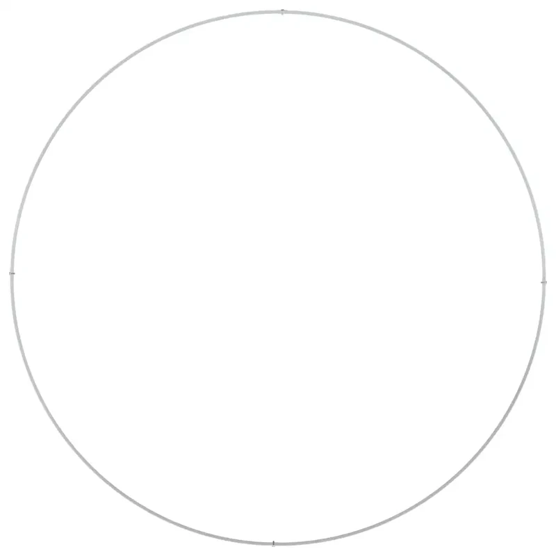 Lot de 5 anneaux de jardinière modernes 120 x 120 x 20 cm style contemporain extérieur en acier blanc 02_0052268
