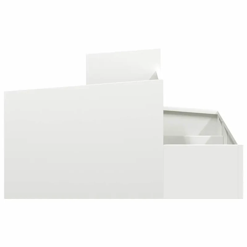 Cache-pot de jardin moderne résistant extérieur 80 x 80 x 50 cm en acier laminé à froid blanc 02_0052219