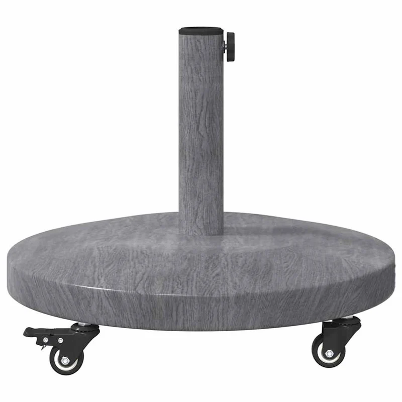 Base de parasol design moderne rectangulaire 48 x 48 x 32 cm usage extérieur élégante en acier gris foncé 02_0058939