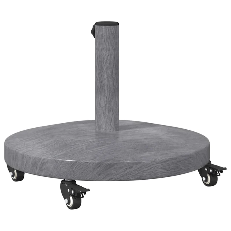 Base de parasol design moderne rectangulaire 48 x 48 x 32 cm usage extérieur élégante en acier gris foncé 02_0058939