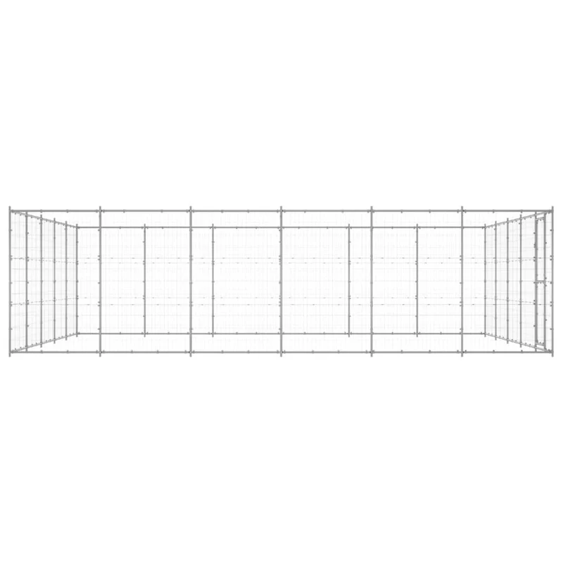 Chenil extérieur cage enclos parc animaux chien extérieur acier galvanisé 36,3 m² 02_0000421
