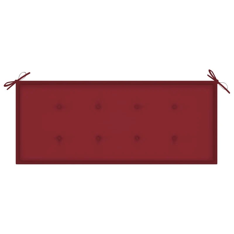 Banc de jardin meuble de patio d'extérieur terrasse empilable et coussin 128,5 cm bois de teck massif 02_0011672