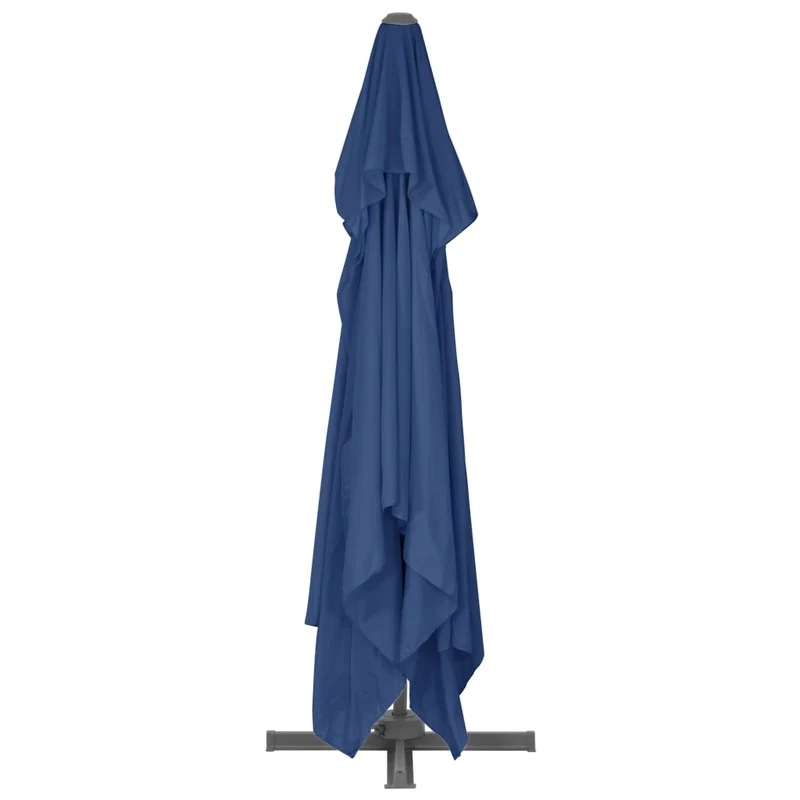 Parasol déporté avec mât en aluminium 4 x 3 m bleu azuré 02_0008485
