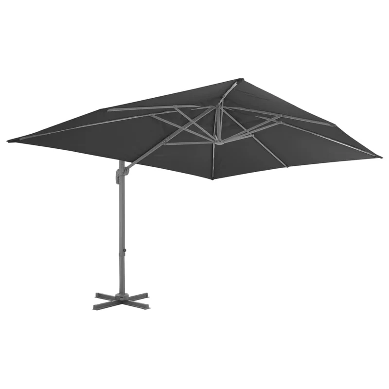 Parasol meuble de jardin en porte-à-fau x mât en aluminium 400 x 300 cm anthracite 02_0008644