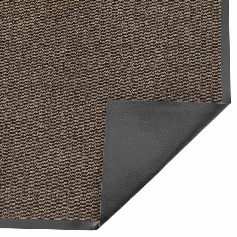Paillasson durable antidérapant intérieur extérieur 115 x 300 cm en polypropylène marron 02_0058134