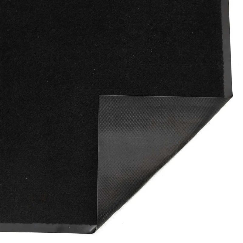 Paillasson rectangulaire antidérapant absorbant noir 60 x 150 cm en polypropylène noir 02_0058149