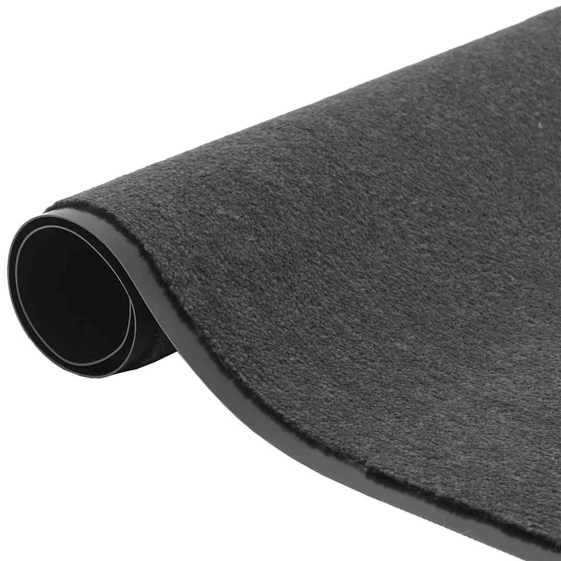 Paillasson antidérapant intérieur extérieur 115 x 400 cm facile à nettoyer design moderne en PP anthracite 02_0058167