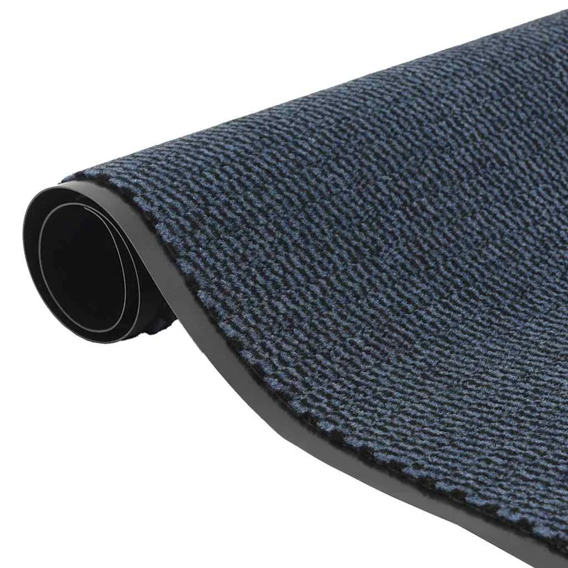 Paillasson d'entrée antidérapant durable 115 x 300 cm absorption eau saleté en PP bleu 02_0058123