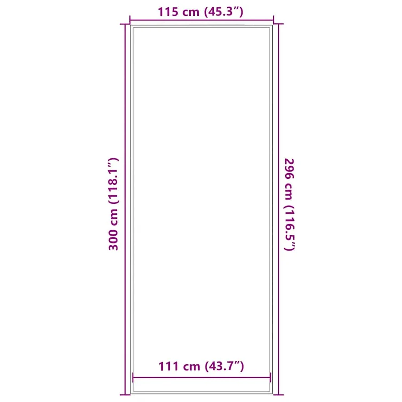 Paillasson antidérapant 115 x 300 cm facile à nettoyer et durable pour entrée foyer en PP gris 02_0058188